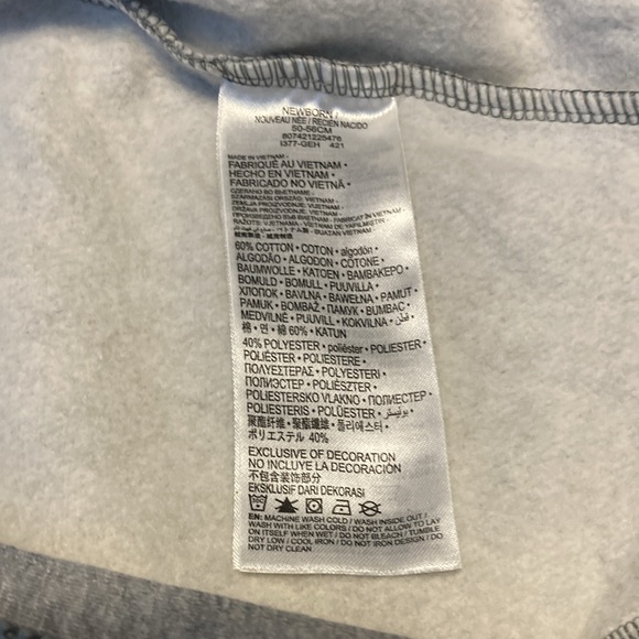 Nike Kids Size Newborn Grey Hooded Have a Nike Day Zip Up Coveralls Streetwear - Picture 7 of 9